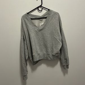 V-neck aerie gray sweater